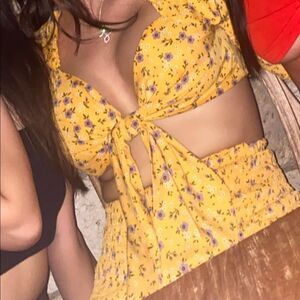 Cute Skirt & Crop Set